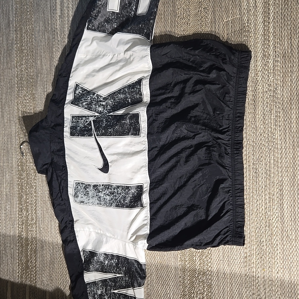 Nike Huge Logo Vintage 90s Black And White Windbreaker Set Mens Extra Large
